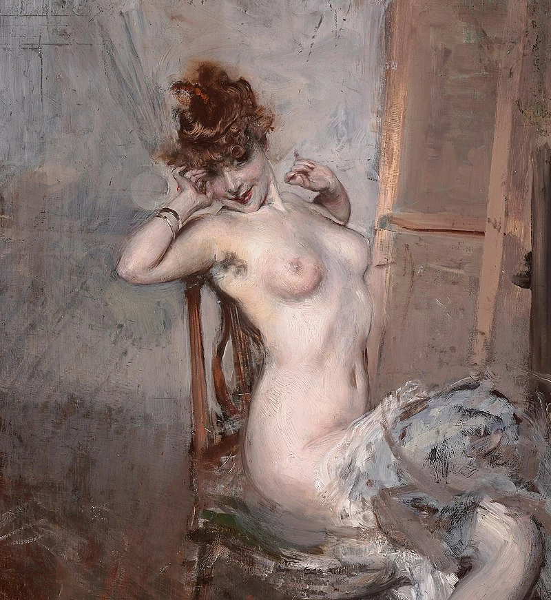 Nudo di giovane seduta c.1887